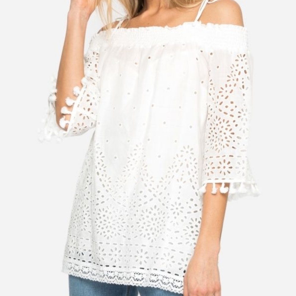 Johnny Was Hailey Off the Shoulder Top Sz. M